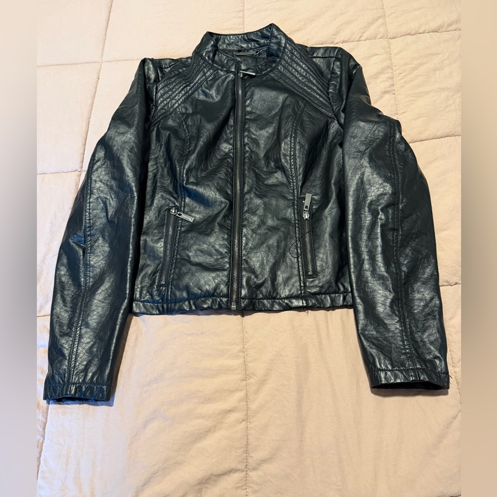Black Faux Leather Jacket